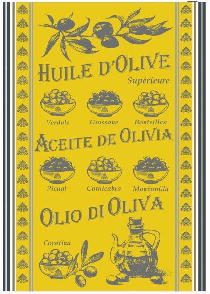 Yellow Olive Oil Tea Towel