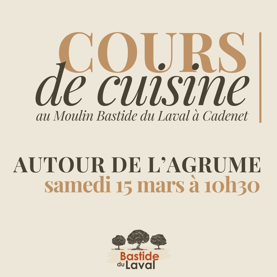 Cours de cuisine samedi 15 mars 